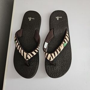 Sanuk Zebra Print YOGA MAT sandals 8
